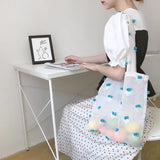 Mesh Translucent Shoulder Bag Floral Embroidery Beach Handbag