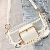 Women Shoulder Bags Transparent Underarm Crossbody Bag Sweet Female All-match St