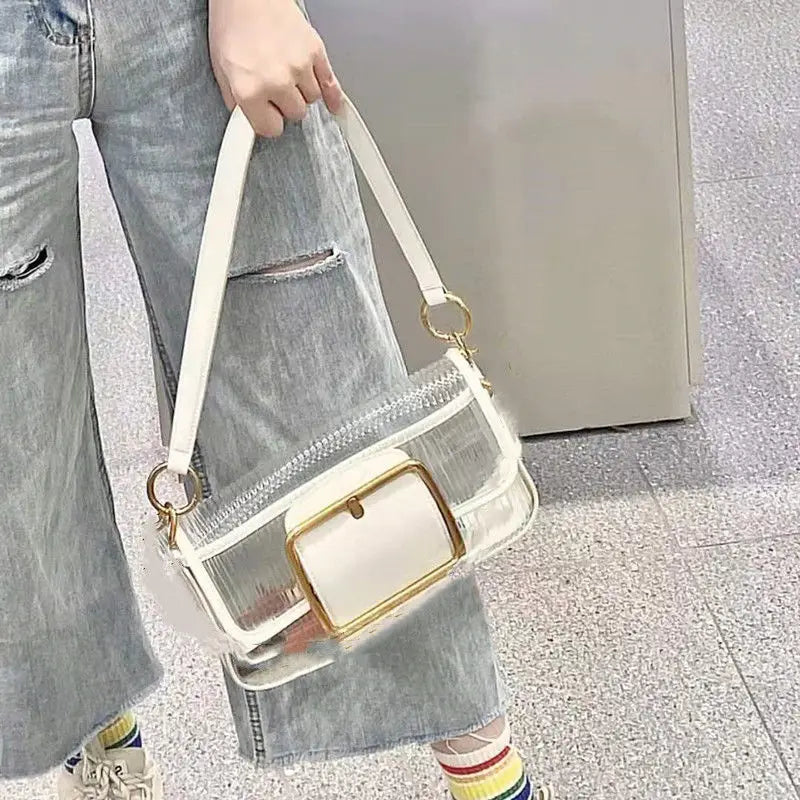 Women Shoulder Bags Transparent Underarm Crossbody Bag Sweet Female All-match St