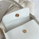 Women Shoulder Bags Underarm PU Leather Office Lady Daily Portable Hasp Flap Bag
