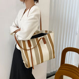 Women Shoulder Bags Zipper Canvas Totes Office Ladies Handbag Ulzzang