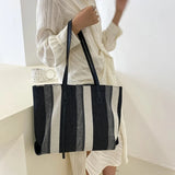 Women Shoulder Bags Zipper Canvas Totes Office Ladies Handbag Ulzzang