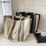 Women Shoulder Bags Zipper Canvas Totes Office Ladies Handbag Ulzzang