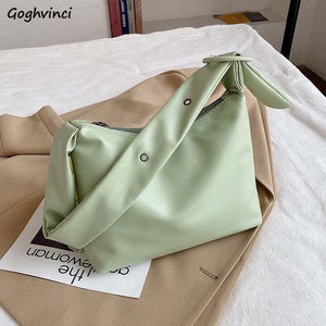 Soft PU Leather Shoulder Bag Large Capacity Harajuku Handbag