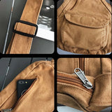 Vintage Canvas Cross-body Bag Washed Retro Large Capacity Satchel