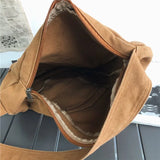 Vintage Canvas Cross-body Bag Washed Retro Large Capacity Satchel