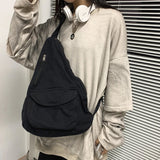 Vintage Canvas Cross-body Bag Zipper School-bag Retro Satchel Harajuku