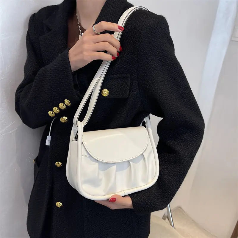 Vintage PU Leather Shoulder Bag Women Office Handbag