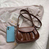 Vintage PU Leather Shoulder Bag Women Office Handbag