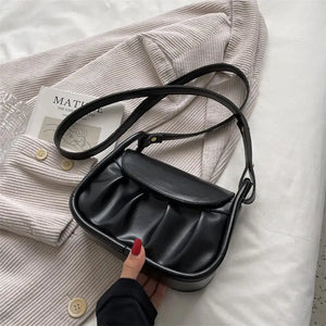 Vintage PU Leather Shoulder Bag Women Office Handbag