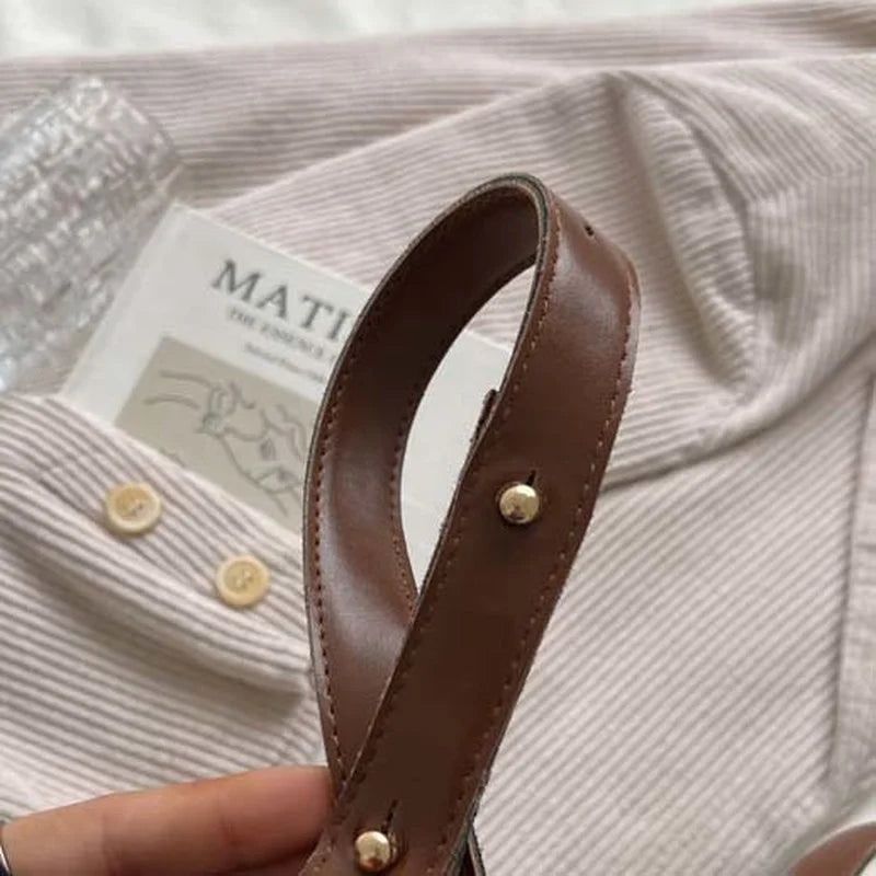 Vintage PU Leather Shoulder Bag Women Office Handbag