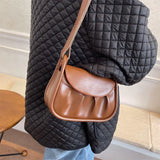 Vintage PU Leather Shoulder Bag Women Office Handbag