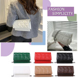 Vintage Leather Lattice Shoulder Bag