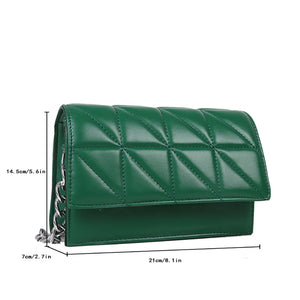 Vintage Leather Lattice Shoulder Bag