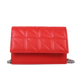 Vintage Leather Lattice Shoulder Bag