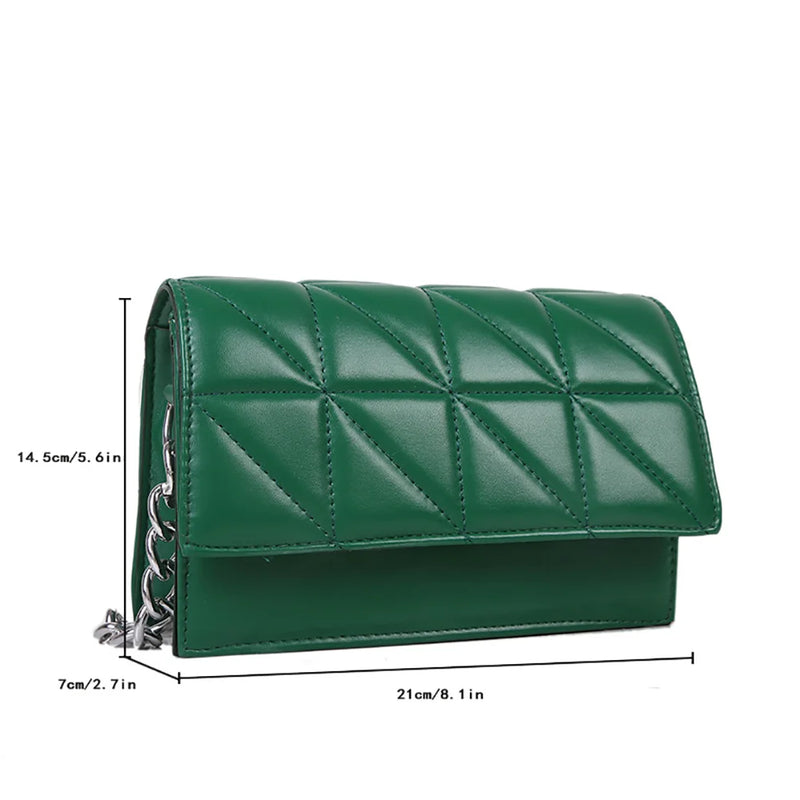 Vintage Leather Lattice Shoulder Bag