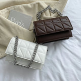 Vintage Leather Lattice Shoulder Bag