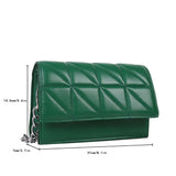 Vintage Leather Lattice Shoulder Bag