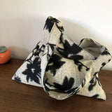 Vintage Tie-dye Jacquard Shoulder Bag Large Capacity Shopping Handbag