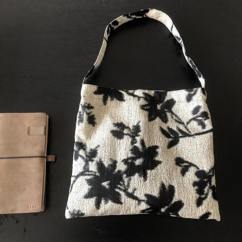 Vintage Tie-dye Jacquard Shoulder Bag Large Capacity Shopping Handbag