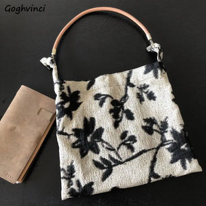 Vintage Tie-dye Jacquard Shoulder Bag Large Capacity Shopping Handbag