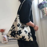 Vintage Tie-dye Jacquard Shoulder Bag Large Capacity Shopping Handbag