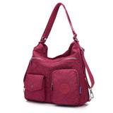 Waterproof Nylon Backpack Handbag Lady Messenger-bag Female Tote