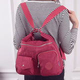 Waterproof Nylon Backpack Handbag Lady Messenger-bag Female Tote