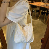 Canvas Shoulder Bags Large Capacity Vintage Students School Casual