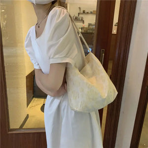 Canvas Shoulder Bags Large Capacity Vintage Students School Casual