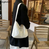 Canvas Shoulder Bags Large Capacity Vintage Students School Casual