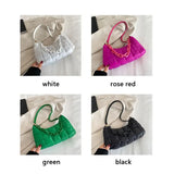 Winter Warm Chain Handbags Down Cotton Padded Quilted Shoulder Bags