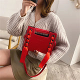 Shoulder Bags with Drawstring Decor Solid Style