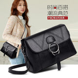 PU Leather Shoulder Bag for Women with Iron Ring