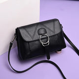 Women Shoulder Bags PU Leather Handbags Ladies Crossbody Bags with Iron Ring