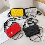 Women Shoulder Box Bags Personality Uneven Surface Handbag Female Makeup Storage