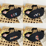 Dog Print Shoulder Chest Bag Waist Bag Mini Handbag Crossbody Belt Organizer