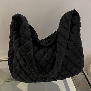 Women Shoulder Crossbody Bag Quilted Rhombus Top Handle Bag
