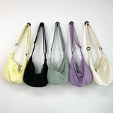 Japanese Nylon Crossbody Bag for Women, Large Messenger Handbag