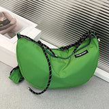 Women Shoulder Crossbody Bag Large Nylon Messenger Book Bag Female Handbag Green
