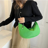 Women Shoulder Crossbody Bag Large Nylon Messenger Book Bag Female Handbag Green