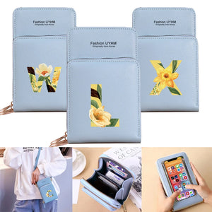 Women Shoulder Crossbody Bag Leather Wallet Touch Screen Phone Bags Purse