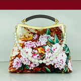 Vintage Flowers Beads Fringe Tassel Crossbody Bag