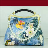 Vintage Flowers Beads Fringe Tassel Crossbody Bag