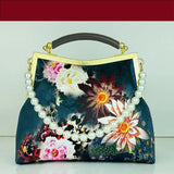 Vintage Flowers Beads Fringe Tassel Crossbody Bag