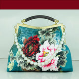 Vintage Flowers Beads Fringe Tassel Crossbody Bag