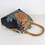 Wood Hand Women's Shoulder Crossbody Bag Chain Strap Fringe Purses