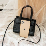Crocodile PU Leather Crossbody Bag for Women