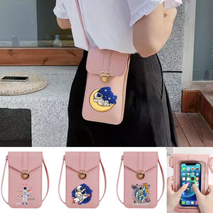 Women Shoulder Crossbody Bags Wallets Astronaut Print Purse
