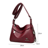 Winter Soft Leather Shoulder Crossbody Bag for Women